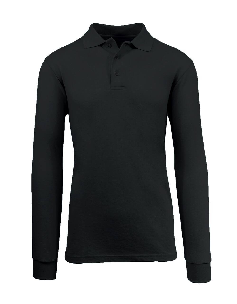 Galaxy by Harvic Long Sleeve Men's Pique Polo Shirt